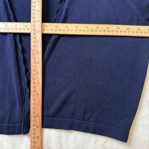 Coldwater Creek Teal Maxi Dress + Navy Shrug Set | Medium | Smocked Guaze - Picture 15 of 16